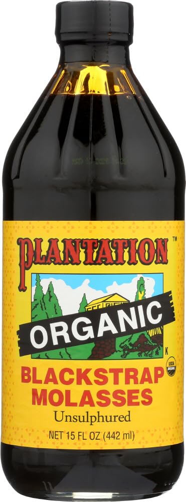 Plantation Blackstrap Molasses, Organic, 15 Fl Oz (Pack of 3)