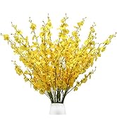 Nubry 12pcs Artificial Orchids Flowers Fake Silk Dancing Lady Orchid Faux Long Stem Flowers in Bu...