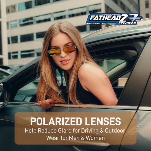 Image of FATHEADZ Oversized Polarized Sunglasses Men & Women - UV Protection RX Ready Wide Fit Eyewear for Outdoor Use - RX Ready