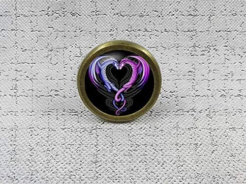 Cabinet Pulls Heart from Dragon Drawer Knobs Pulls Handles / Kitchen Cabinet Handle / Antique Brass Dresser Drawer Knobs Furniture Hardware - ( Color: Sliver )