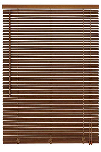 Vetrineinrete® Tende veneziane in PVC Veneziana Finestra Tenda Marrone Bianco Beige Chiaro o Scuro Effetto Legno Varie Misure (Marrone, 120 x 160 cm) E42