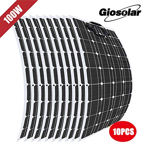 1000 Watt 12 Volt Flexible Monocrystalline Solar Panel - Ultra Lightweight, Ultra Thin, for RV, Boats, Roofs, Tents,Uneven Surfaces,Home Off Grid System for 12V 24V Battery Charging