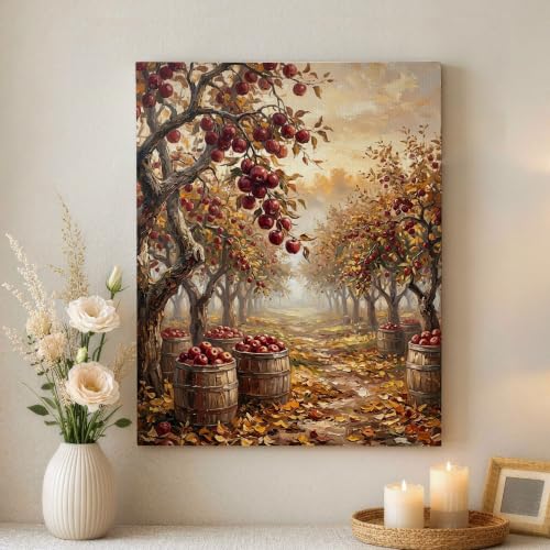 Impresiones artísticas de otoño rojo para dar vida a paredes vacías