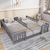 Barriere di sicurezza con motivo stella: le barriere circondano lo spazio per dormire per aiutare a limitare il rischio di caduta durante il sonno. I pannelli decorativi con motivo a stella donano anche un tocco giocoso alla cameretta dei bambini.