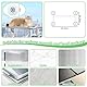 YARVPUV 2-in-1 Katzen Fensterliege 53.5x39.5cm Fensterliege für Katzen Katzenbett Fenster mit Saugnäpfe und Hakenmodus, Fensterbrett Katze Bis zu 25kg Tragfähigkeit, Katzenhängematte-Grau