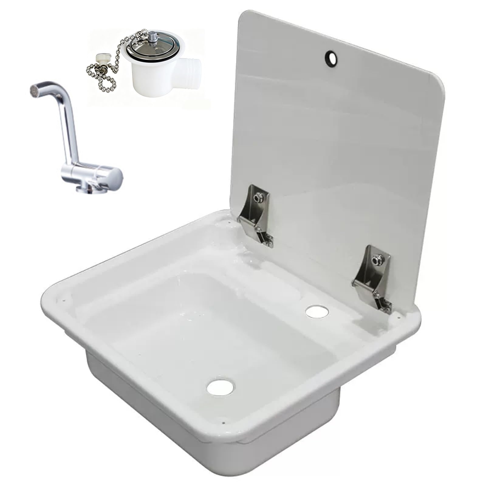 Évier de caravane et bateau avec robinet pliable pour cuisine extérieure