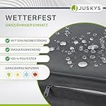 Juskys Syros Polyrattan Doppelliege mit Dach
