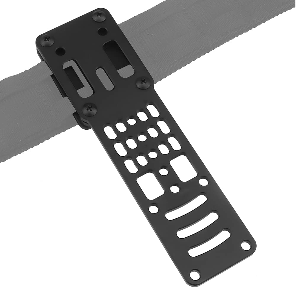 Zhongren Metal Modular Holster Adaptor Universal Expansion Board Adjustable Multi-Angle Hole Tactical Sinking Holster Drop Leg Hanging Plate Compatible Safariland QLS, G-Code, Blackhawk Models