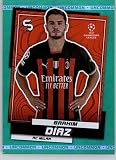 2022-23 Topps UEFA Superstars Uncommon Green #72 Brahim Diaz AC Milan Official UCL Soccer Trading Card in Raw (NM or Better) Condition