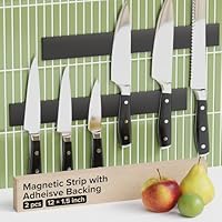 Messerhalter Magnetisch 30 cm - Messerblock Magnetisch - Magnetleiste Messer Selbstklebend - Messermagnet - Magnet Messerhalter - Selbstklebende Messerleiste für Wandmontage - Klemmhalter - 2 St