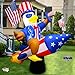 SEASONBLOW 6 Ft 4th of July Inflatables Outdoor Decorations, Eagle on Rocket Decoration LED Light Blow Up Patriotic Memorial Day Decor for Lawn Yard Garden Home Independence Day
