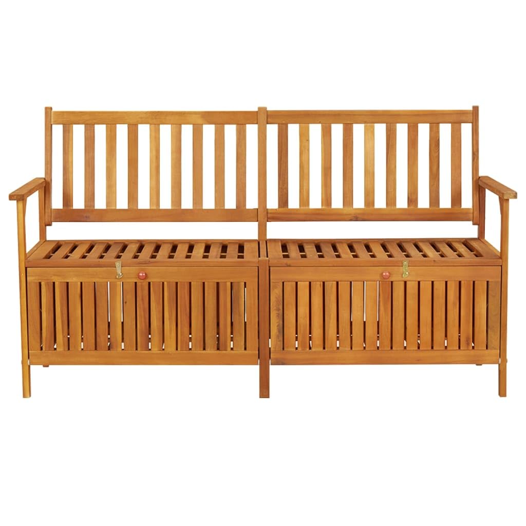 Generico Cassapanca 148 cm in Legno Massello di Acacia,Mobili da Giardino,Mobili e sedie da Giardino,Panchine da giardino-316743