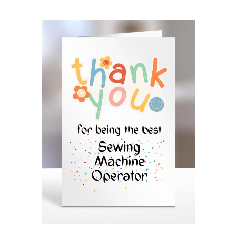 Thank you card for Sewing Machine Operator, men, women, him, her, colleague, boss, manager, supervisor, friend, gifts, presents for christmas, A5-212c_11 โ image 1