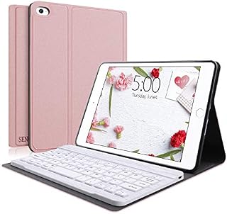Keyboard Case Compatible with iPad Mini 5/4/3/2/1, SENGBIRCH iPad Mini Case with Keyboard Removable Wireless Connect, Soft Rubber PU