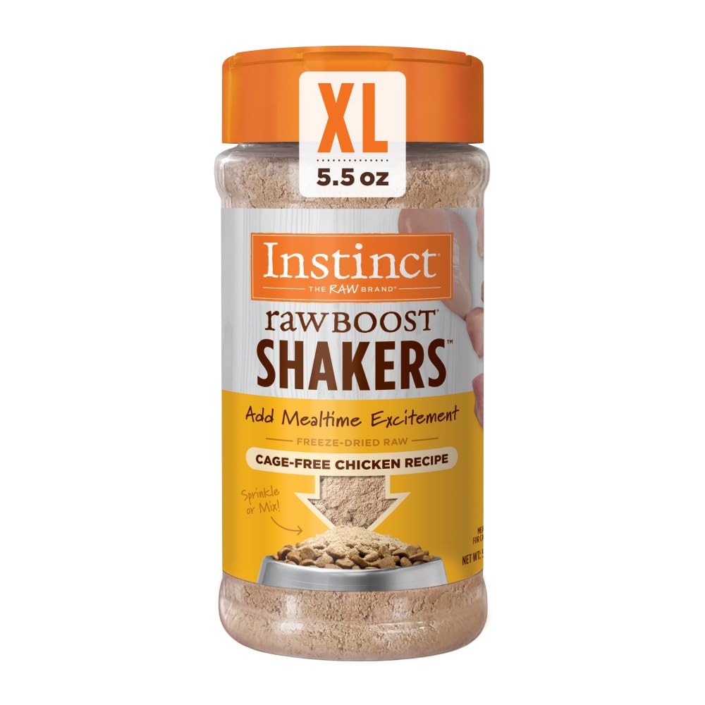Raw Boost Shakers, Freeze-Dried Powder, Cat Food Topper - Chicken, 5.5 oz. Bottle