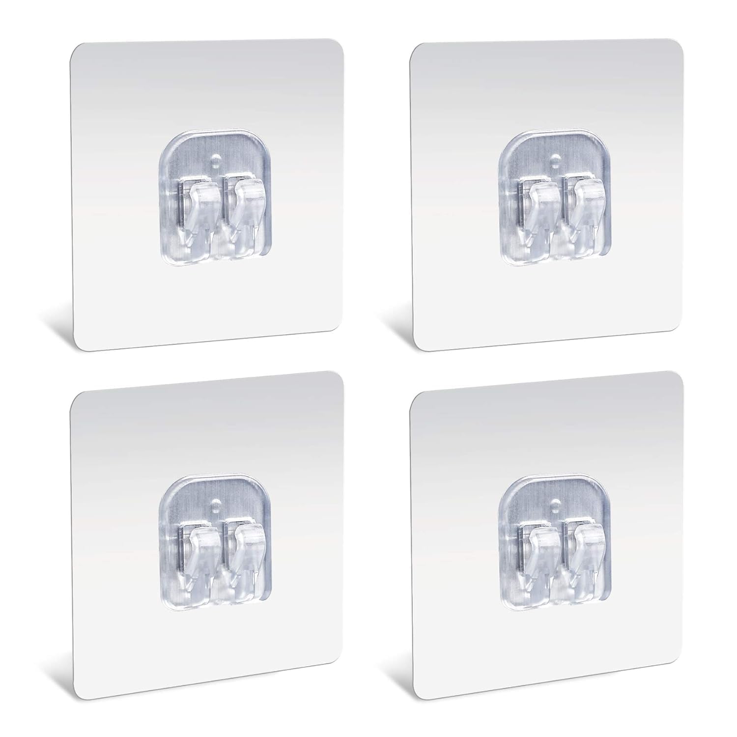 MagicMonk PVC Heavy Duty Self Adhesive PVC Wall Hooks| Transparent Waterproof Wall Hooks for Kitchen Bathroom Shower Door Outdoor Utility Hook Petch Hook (Pack of 10)