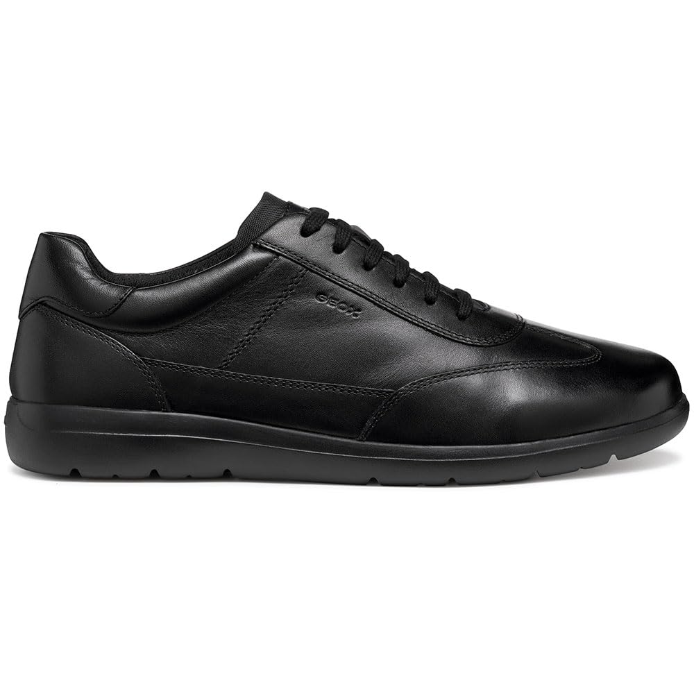 Geox Men's U Leitan Trainers, Black, 9 UK