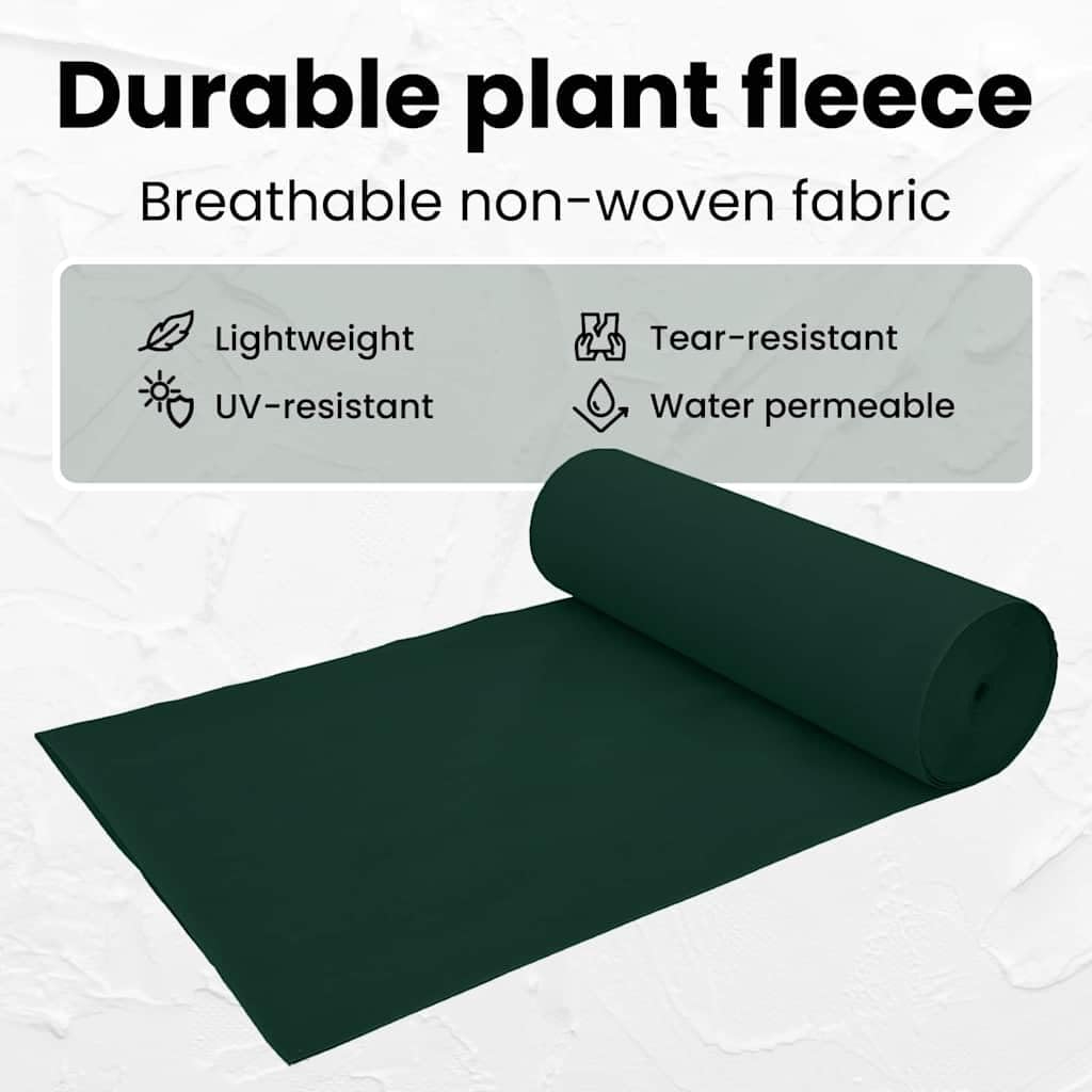 vidaXL Winterschutz fur Pflanzen Grün 50 x 1,6 m Vliesstoff