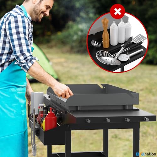 Image of Upgrade Hinged Lid and Griddle Front Accessory Shelf for Blackstone 36 inch, Hard Cover Flat Top Lid for Blackstone 36 inch 1554 1863 1825 1818 Grill Hood for Black Stone