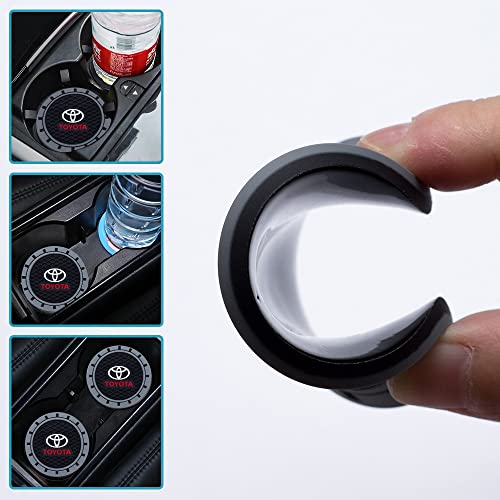 2Pcs Car Cup Holder Coasters,Non-Slip Cup Mat For Car Cup Holder,Silicon Car Cup Coasters For Drink Holder,Compatible With Toyota Corolla Avalon Camry Prius Avalon Rav4 Highlander #TOP2