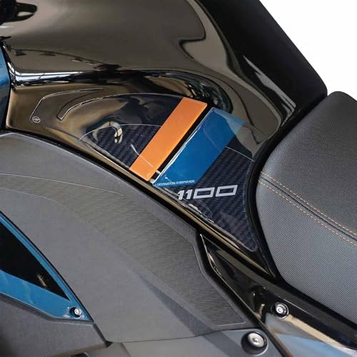 Autocollants 3D de réservoir pour Kawasaki Versys 1100, finition résine premium
