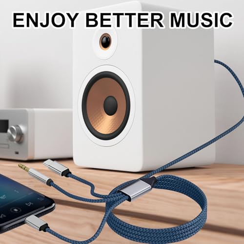 XINML Aux Cable 3 in 1 in Car, USB C + 3.5mm Aux to 3.5mm Jack Audio Cable, 8-Pin Connector, 1.2M Multi-Compatible Aux Cord Adapter Compatible with iPhone, Car, Home Stereo Speaker, MP3, Headphones - Image 4