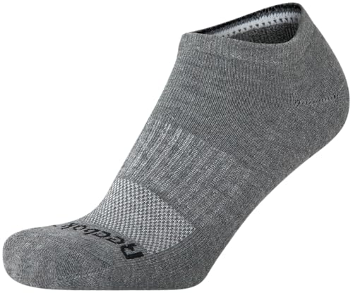 Image of Reebok Womens No Show Socks Moisture Wicking Cushion Low Cut Socks 12 Pack | Stretch Performance Fabric, Cushioned Heel and Toe, Arch Support, Comfort Seam, Shoe Size 4-10