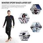 Men’s Thermal Underwear Set, Winter Fleece Lined Sport Long Johns Base Layer Quick Drying Thermo for Hunting Skiing - Image 4
