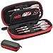 Casemaster Sentry 6 Dart Case Slim, Holds Extra Accessories, Tips, Shafts and Flights, Compatible with Steel Tip and Soft Tip Darts, Impact & Water Resistant TacTech Shell, Red Zipper