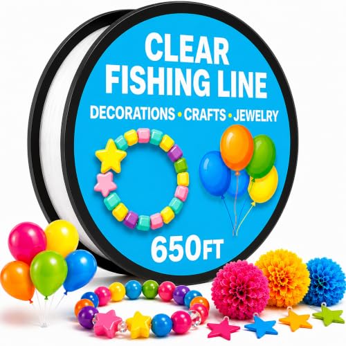 Clear Fishing Line for Crafts - Hanging Decorations - Clear String