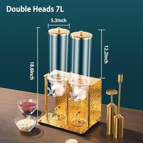 Miniatura 2 de Large Capacity Stainless Steel Cereal Dispenser for Pantry, Countertop Dry Food Storage Container for Cereals, Rice, Beans, Grains, Nuts, Snack,