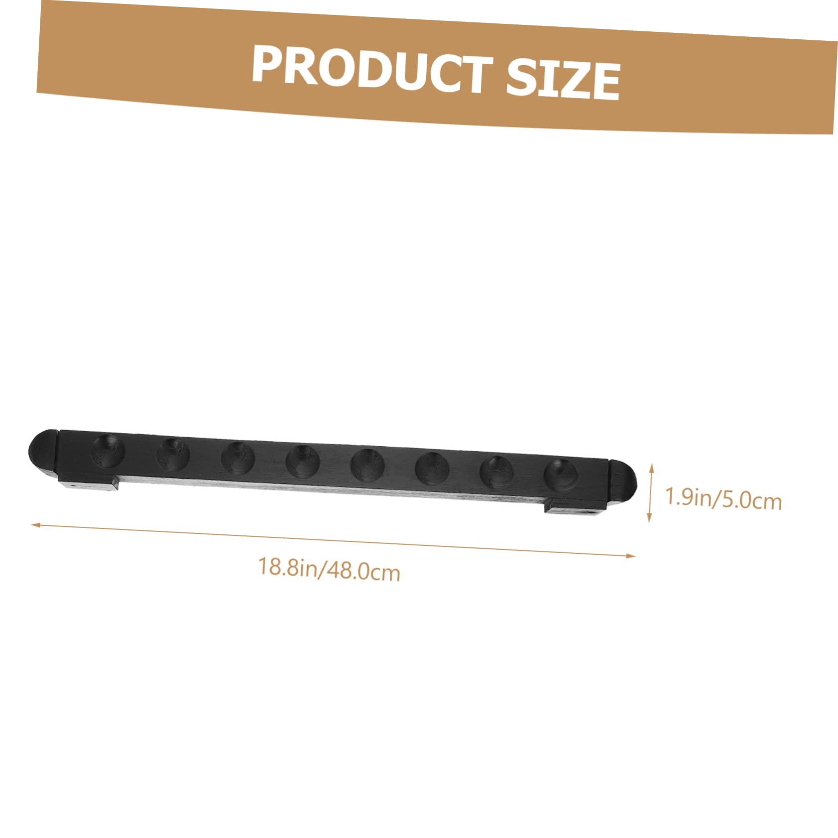 Mikikit 1Set Wall Mounted Pool Rack Billiards Pole Holder for Storing Displaying Cues Durable Wood Construction Multi Purpose Billiard Accessories for