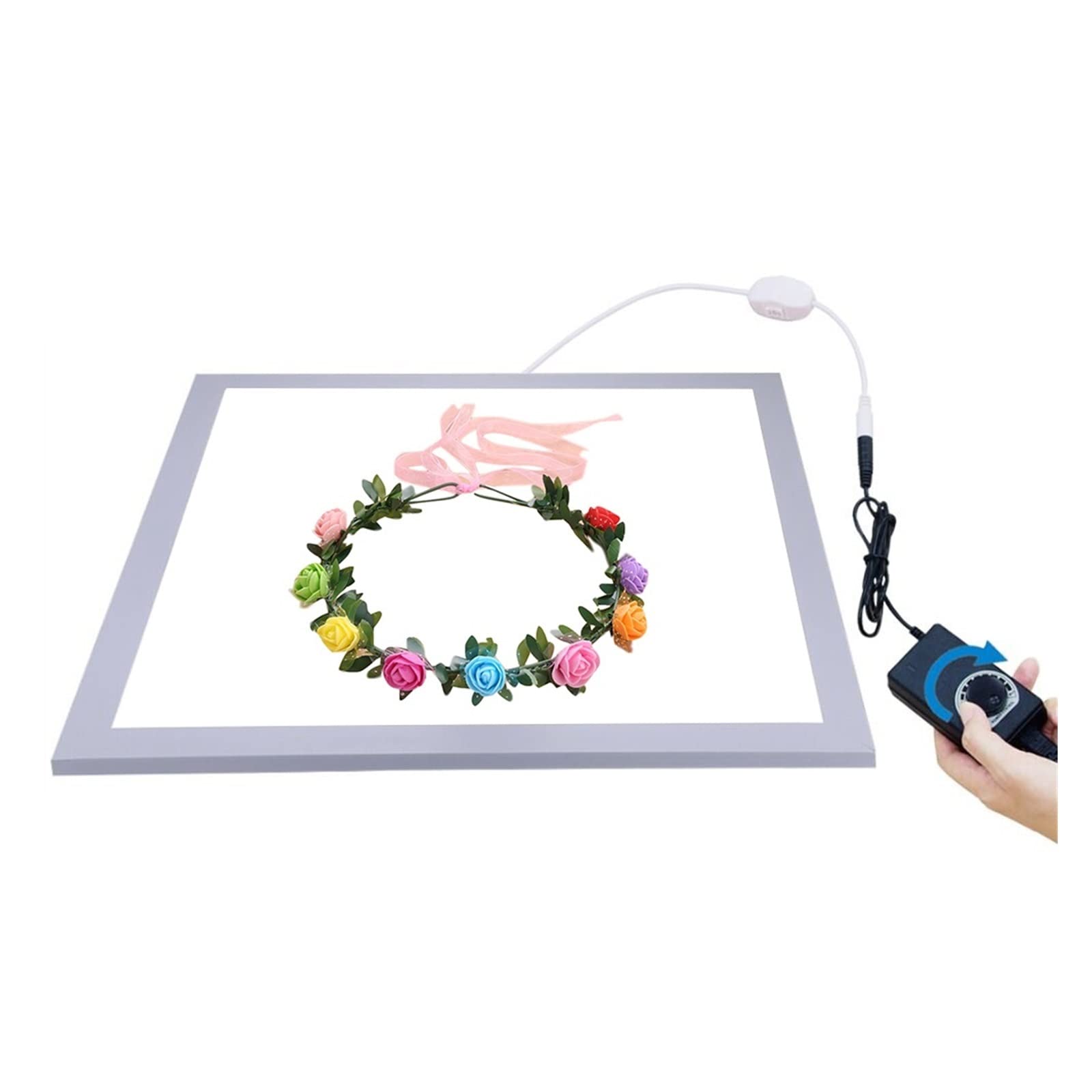 1200LM 15/15 Zoll/38 x 38 cm LED Fotografie schattenloses unteres Licht Lampenpanel dimmbar for 40 cm Fotostudio Shooting Zeltbox Für die Studiofotografie(1 UK)