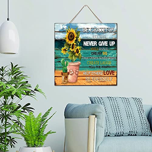 Plaque murale en bois noble avec citations décoratives maison de campagne