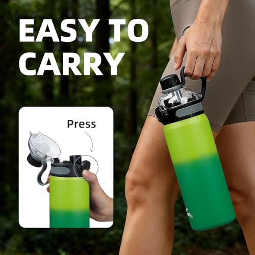 Image of Konokyo 32 oz Insulated Stainless Steel Water Bottle with Straw Lid