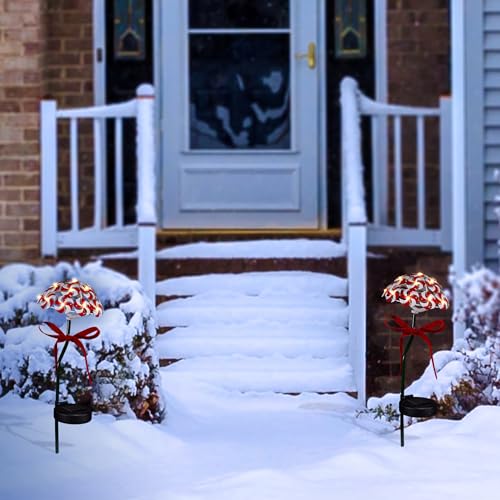 Alpine Corporation 20" Tall Outdoor Solar Candy Cane Lawn Stakes with LED Lights, Set of 2 Outdoor Christmas Holiday Decor, Red and White by Alpine Corporation - Used condition - Image 8