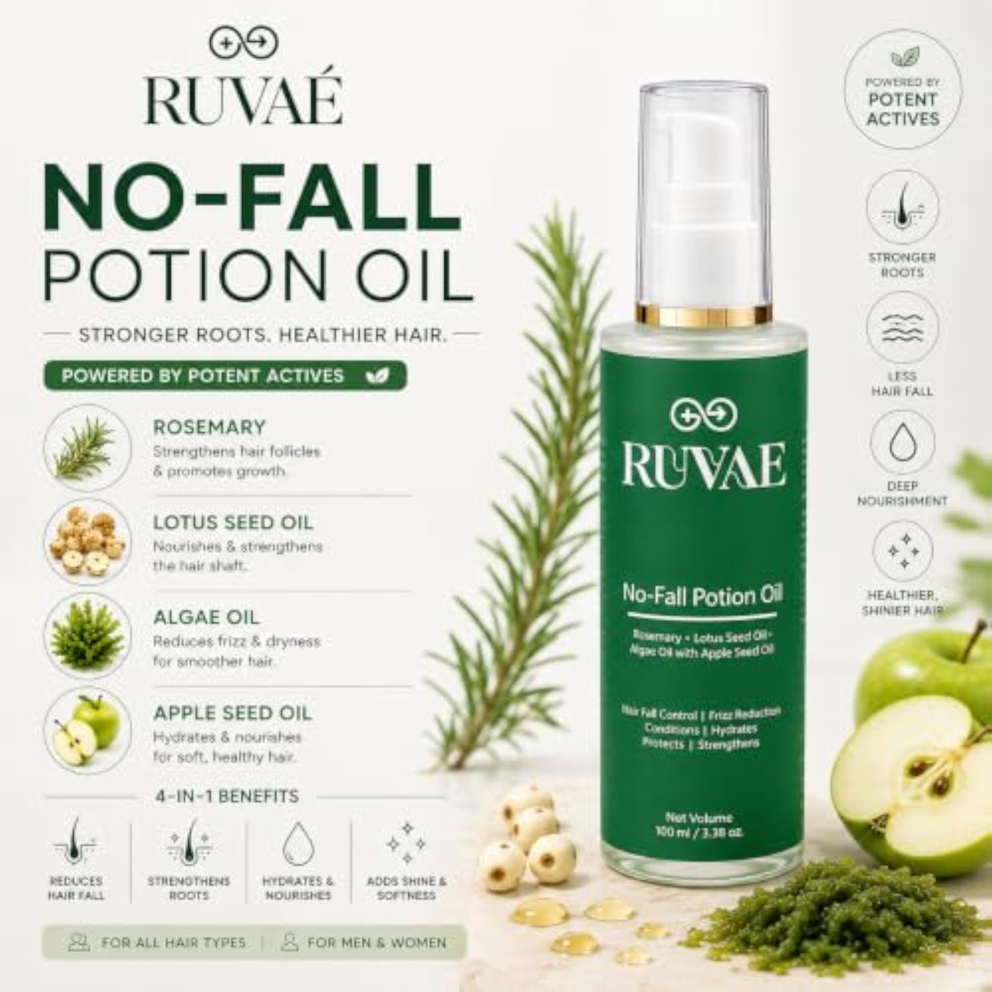 No-Fall Potion Hair Oil, Ayurvedic Botanical Formula