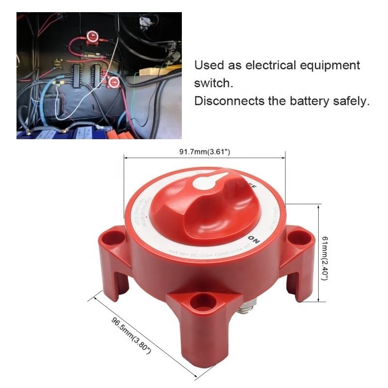 2 Position 32V 350 Amp E-Series Waterproof Ignition Protected Marine Boat Dual Battery Isolator Switches