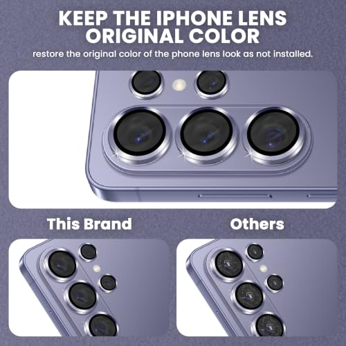 Image of ArmourPro Camera Lens Protector for Samsung Galaxy S26 Ultra with Auto Alignment Installation Frame, AR+AF Coated Tempered Glass Camera Rings, Anti-Scratch, Case Friendly | Purple