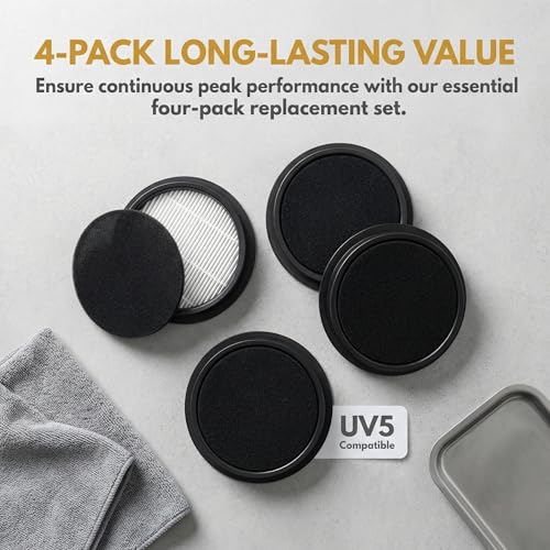 Image of Vacuum Cleaner Filter Replacement Compatible with UNINELL HOME UV5 Cordless Vacuum Cleaner Filter-4Pack