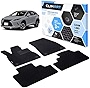 CLIM ART Honeycomb Custom Fit Floor Mats for Lexus RX 2016-2022 300, 350, 450H, 350L, 450HL, 1st & 2nd Row,Car Mats Floor Liner,All-Weather, Car Accessories for Man & Woman, Black/Black - FL011216080