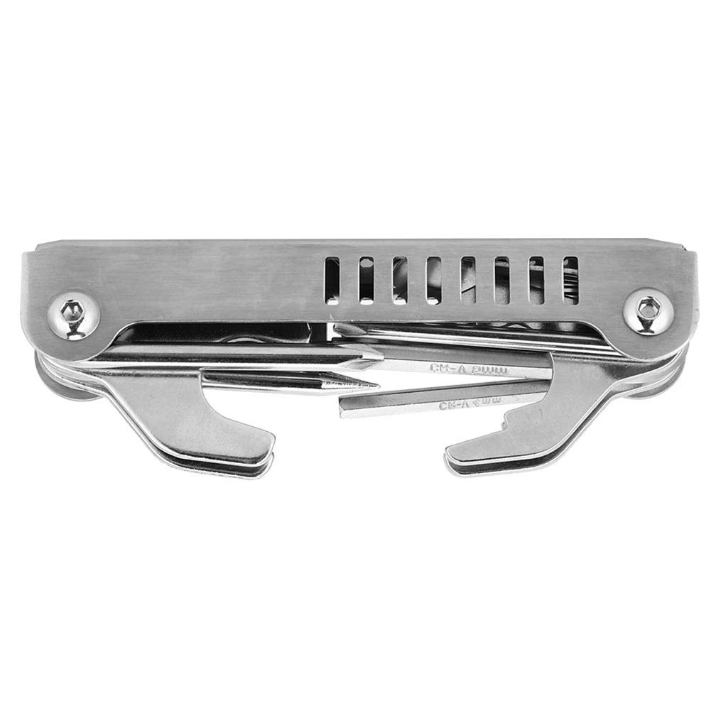 Dive Tool, 13-in-1 Scuba Diving Tool, 4.7in Diver Pick Valve Repair, Acero Inoxidable bucear Multi Tool, Impermeable Scuba Wrench Pocket Tool