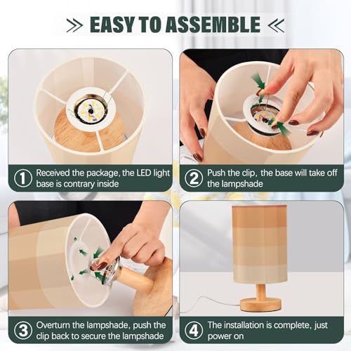 Lámpara de mesa GuoChe para dormitorio con luz cálida miniatura 4