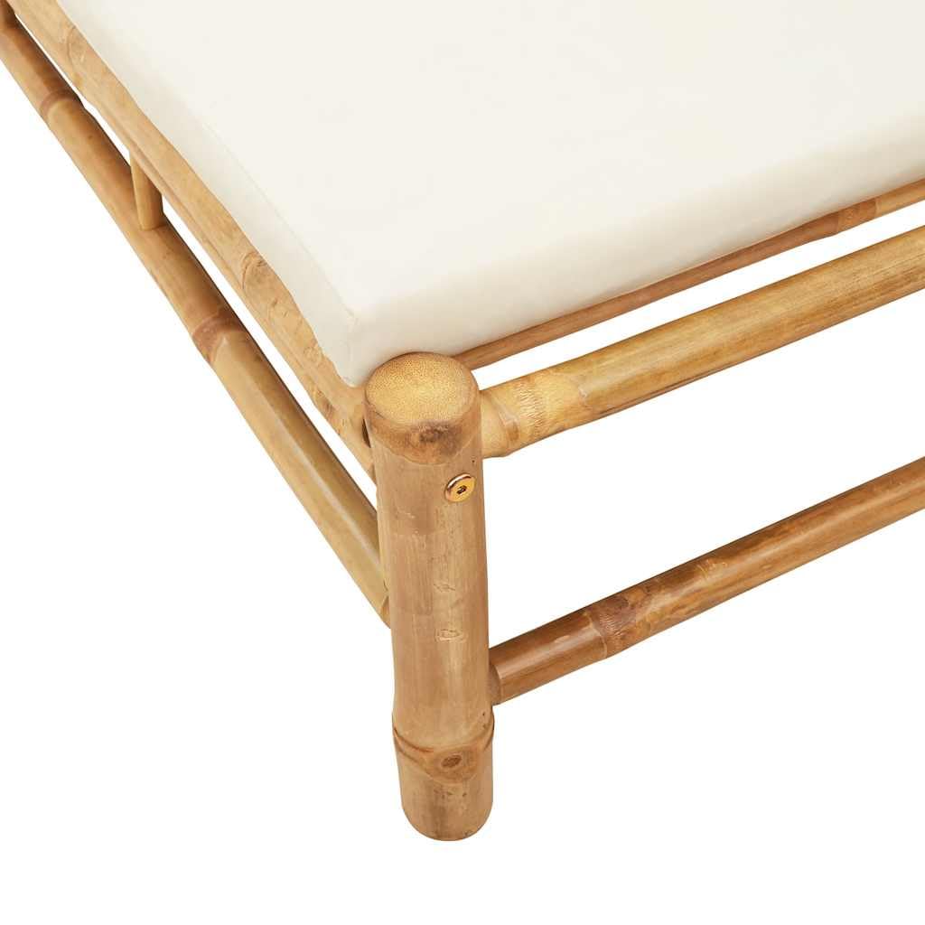 vidaXL Transat avec Coussins 55 x 199 x 30 cm en Bambou