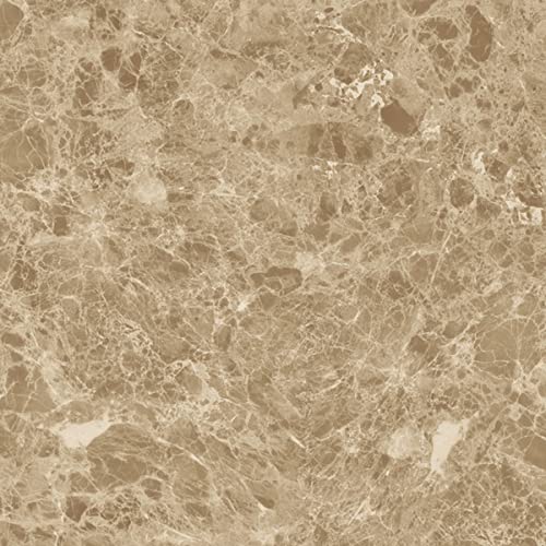 【Dream Sticker】貼ってはがせるリメイクシート 防水 賃貸OK 大理石 タイル DIY 簡単施工 壁紙シート 家具 キッチン 張り替え PETAPA RSP-02 (50×200cm(1本), ブラウン(ツヤ有り))