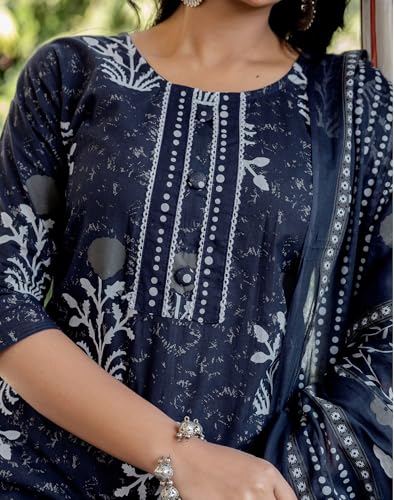 Image of SKYLEE Rayon Chikankari Embroidery Anarkali Kurta Set with Dupatta