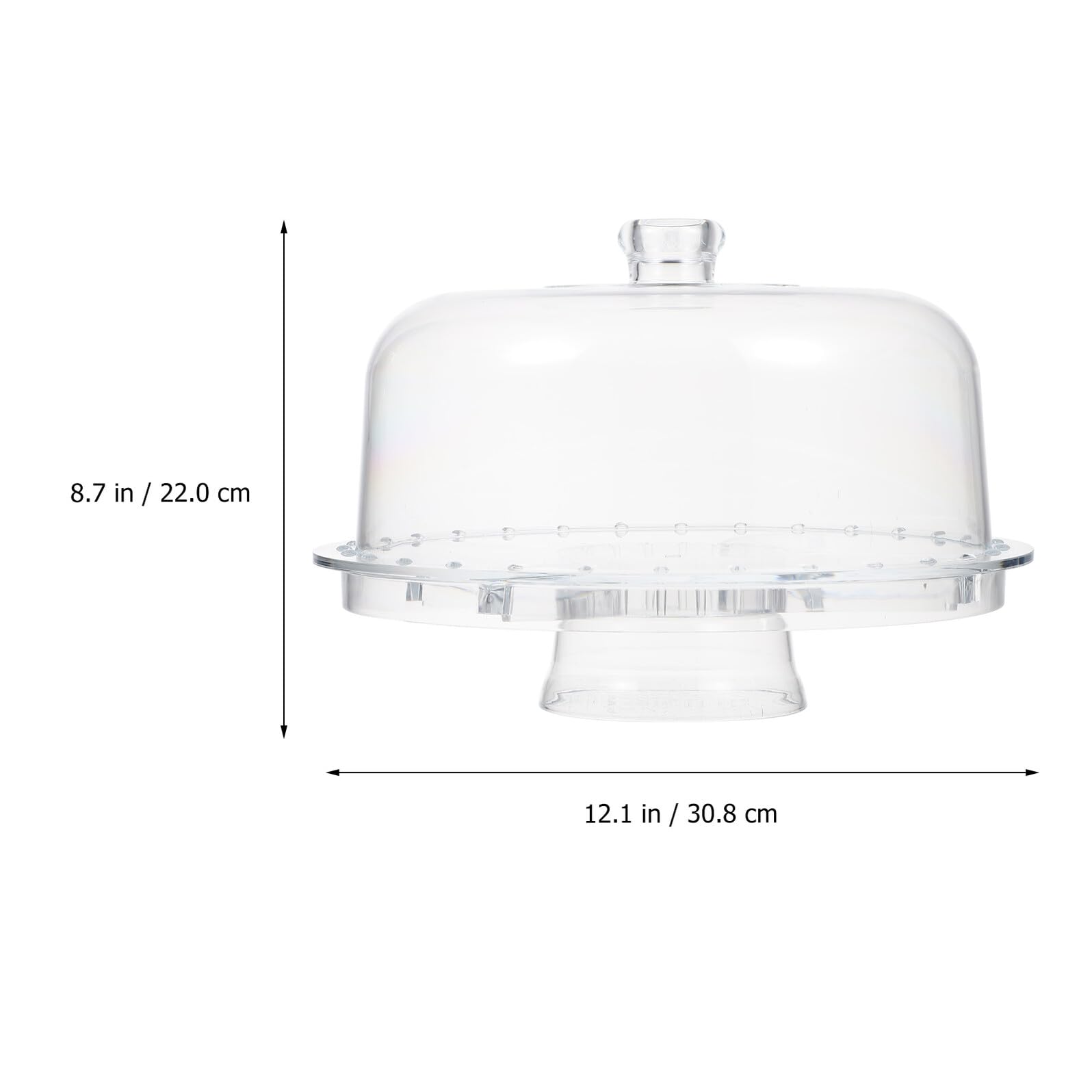 IMIKEYA Acryl Kuchenplatte Groß Transparent mit Rundhaube 6-in-1