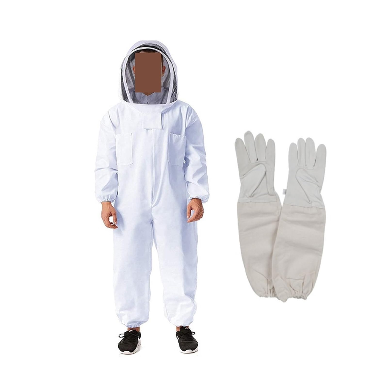Beekeeping Clothing Full Carton Body Bee Protection Suit Veil Hat Equipment for Beekeepers Clothes(XXL)
