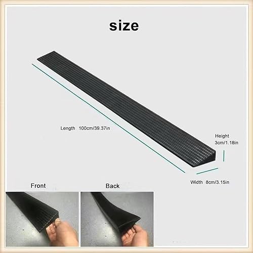 Miniatura 10 de Rampa de carga ligera y portátil, rampa de umbral de goma, rampa para silla de ruedas, rampa antideslizante para bordillos, scooter, rodillo, rampa