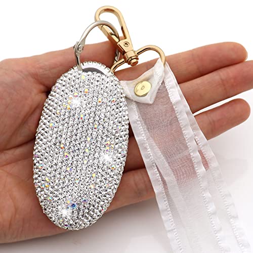 Image of Key Fob Cover Compatible with Nissan Altima Maxima Murano Rogue Sentra Armada Sedan GTR Pathfinder Infiniti EX FX X G JX M Q QX Bling Crystal Diamond Key Shell (Silver)